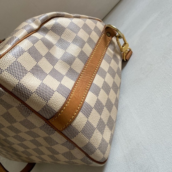 LOUIS VUTTON SPEEDY BANDOULIERE AZUR 30STRAP 🔐 WITH DUST BAG & MATCH WALLET - Picture 10 of 14